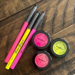 Star Gazer Eye Dust and Eyeliner Set (6) - Neon Pink & Yellow